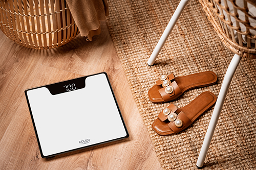 ADLER BATHROOM SCALE WITH LED DISPLAY WHITE