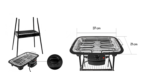 CAMRY ELECTRIC GRILL WITH REMOVABLE HEATER