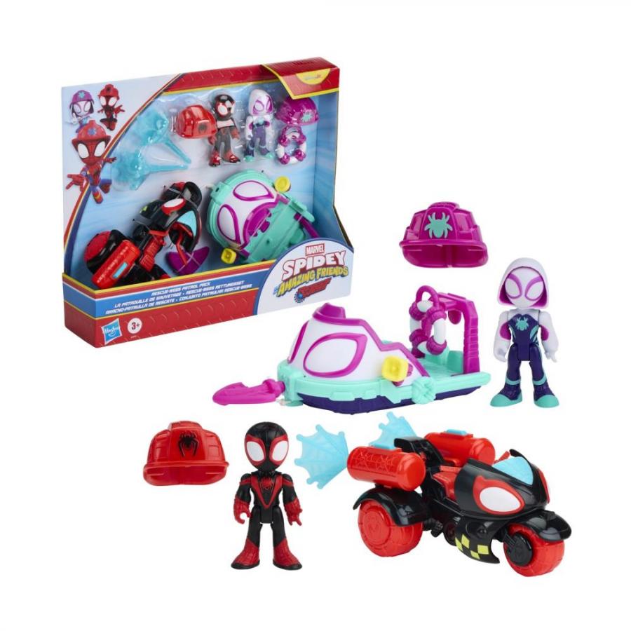 Hasbro Spidey And His Amazing Friends: Figures, Vehicles & Playsets - Miles Morales & Ghost Vehicle Set (G1970)