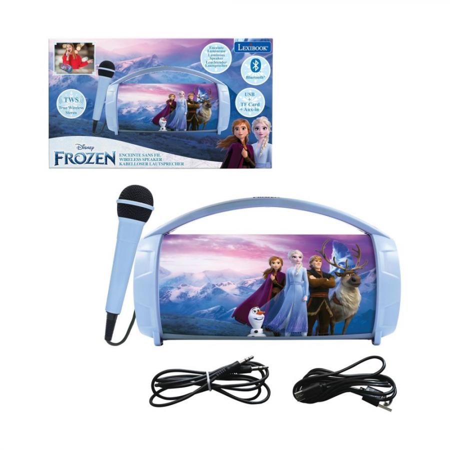 Lexibook Wireless Speaker with Microphone: Frozen Bluetooth Light Speaker with Microphone (25.BTP585FZZ)