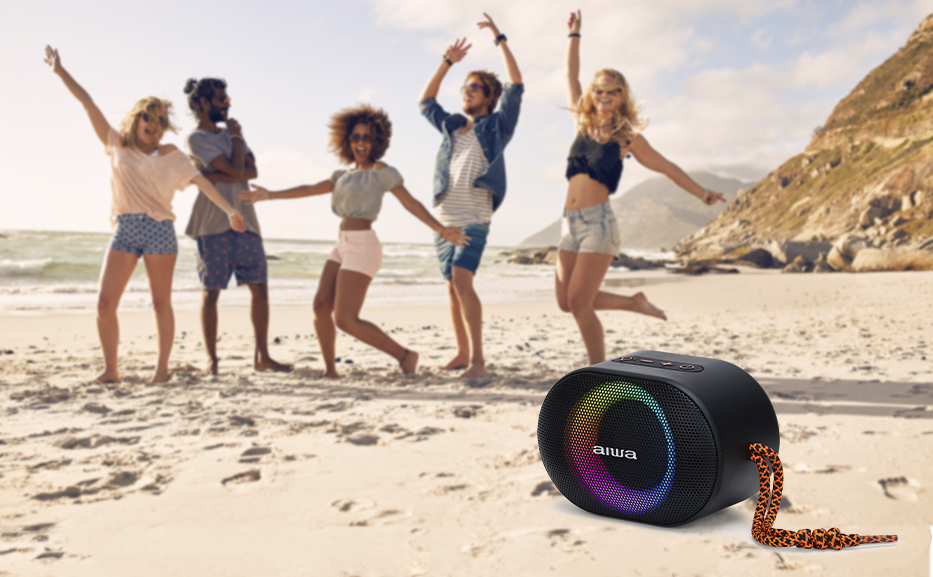 AIWA BLUETOOTH SPEAKER WITH RGB MULTI LIGHTING RMS 10W BLACK