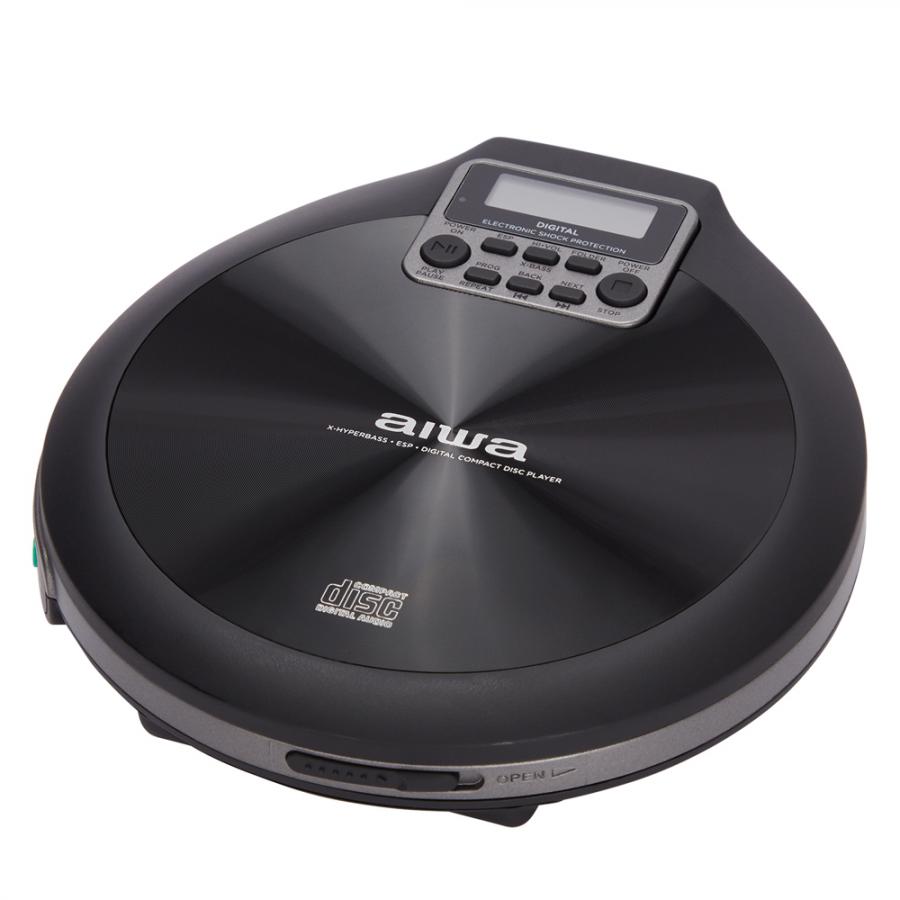 AIWA PORTABLE CD PLAYER WITH EARPHONES BLACK