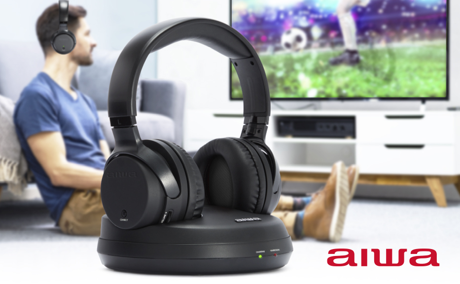 AIWA WIRELESS STEREO TV RF HEADPHONES