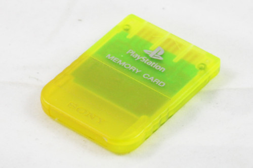 Official PSX Memory Card Yellow (UNBOXED)