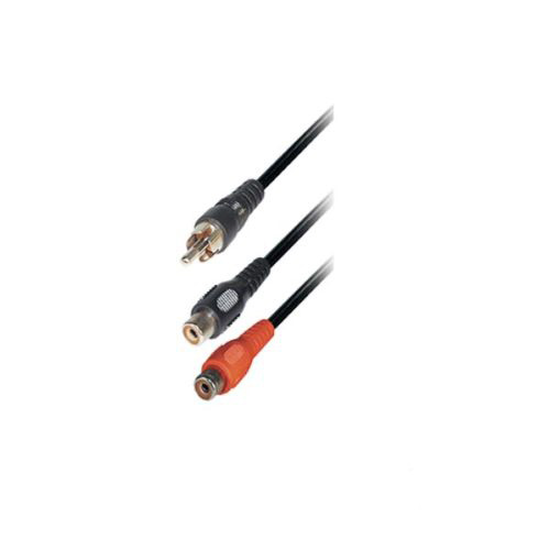 1.5m F/M 2RCA Jack To 1RCA Plug Nickel