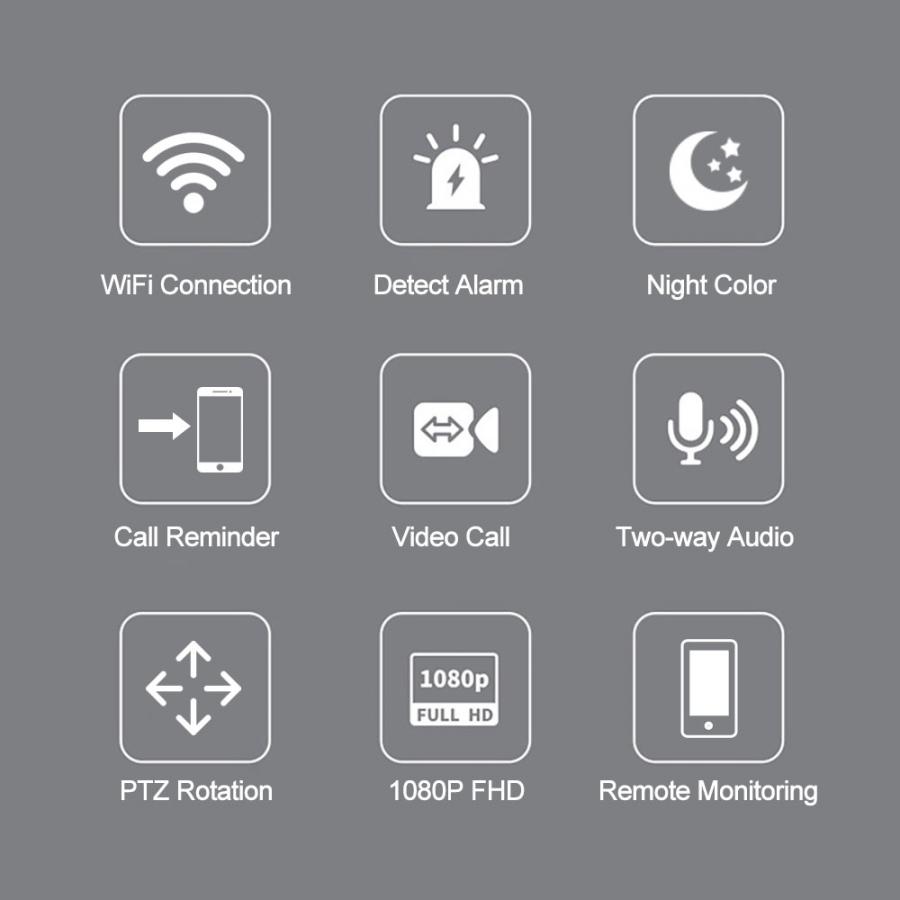 SRIHOME VIDEO CALLING SMART CAMERA 4MP WITH 2.8' DISPLAY SCREEN