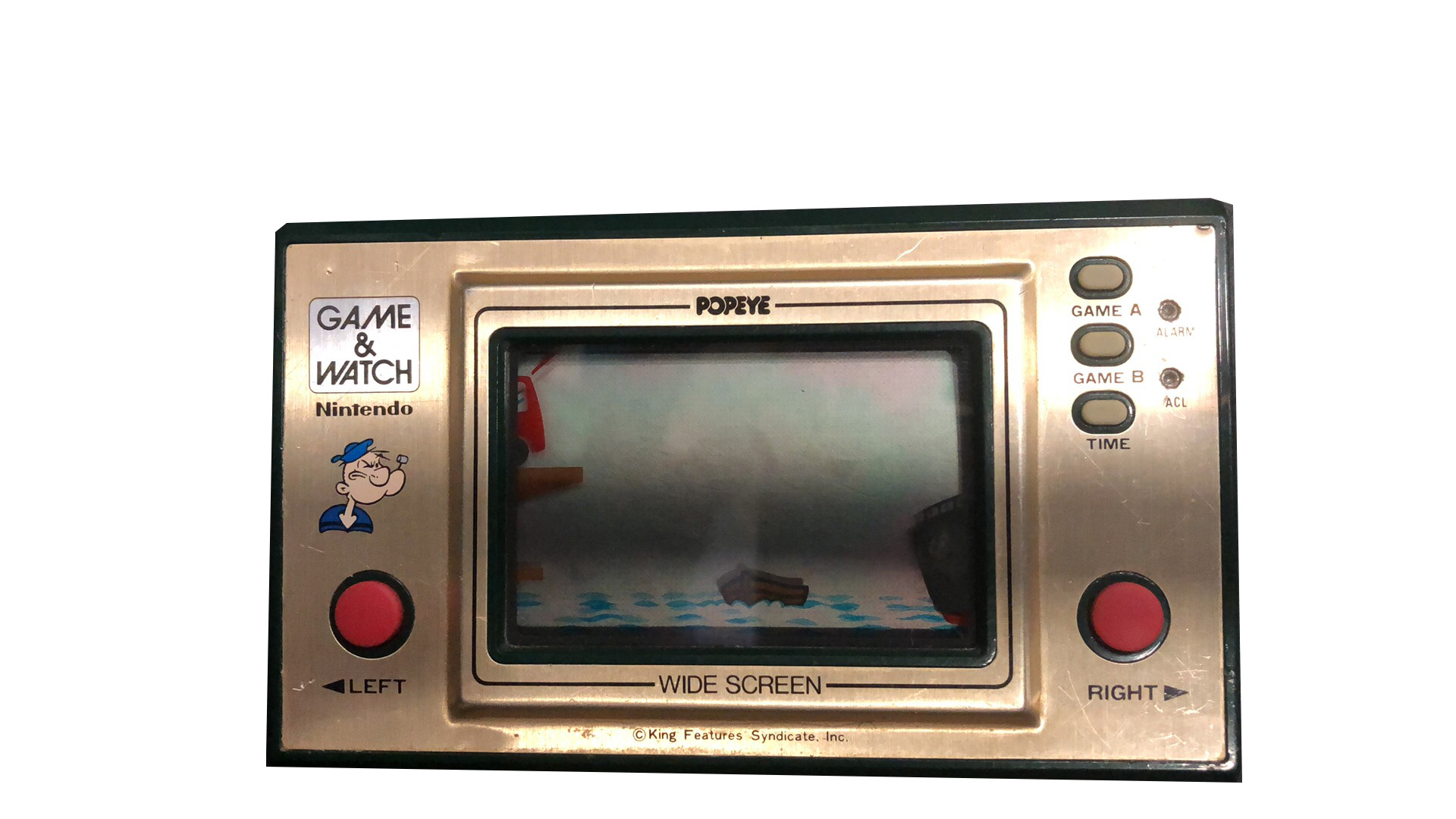 Popeye 1981 Game And Watch UNBOXED (Screen Good Condition/Scratched Outside) Model: PP-23 Serial: 13079261
