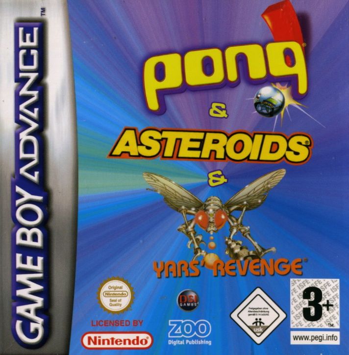 Pong & Asteroids & Yars' Revenge GameBoy Advance NEW (Nortec Seal) (Bleached Box)
