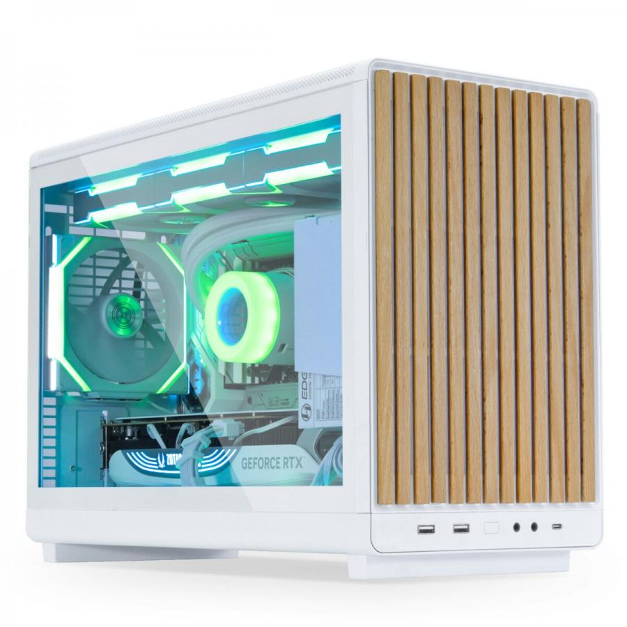 Lian Li DAN Case A3 Wood White - Glass Side Panel - M-ATX All Mesh Steel-Fabric PC Case from Daniel