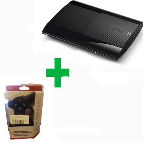 Sony Playstation PS3 Super Slim 500GB USED (UNBOXED)+ Doubleshock III Controller New