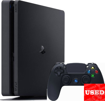 Sony Playstation 4 SLIM  1TB USED (UNBOXED) + Gembird Wireless Game Controller For Ps4 Black NEW