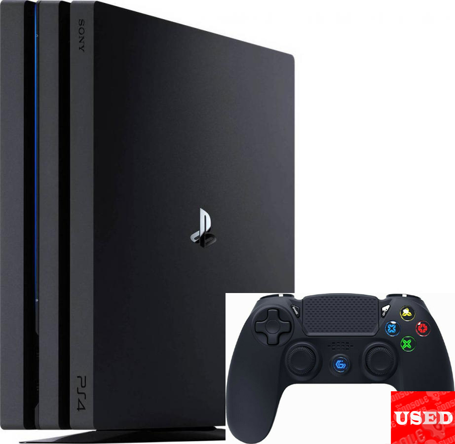 Sony Playstation 4 Pro (PS4 Pro) 1 TB USED UNBOXED (Gembird Wireless Game Controller For Pc/Ps4 Black)
