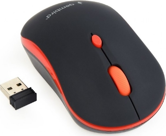 Gembird Wireless Optical Mouse Black/Red MUSW-4B-03-R