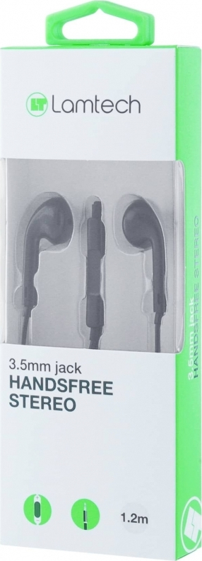Lamtech Handsfree Jack and Mic 1,2m LAM020977 (Black)