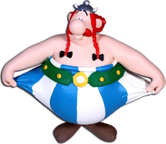 Plastoy Obelix Holding Trousers Figurine #060559