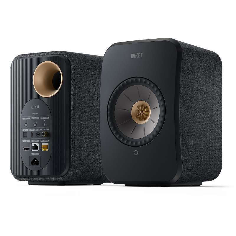 KEF LSX II Wireless HiFi System, (Carbon Black )