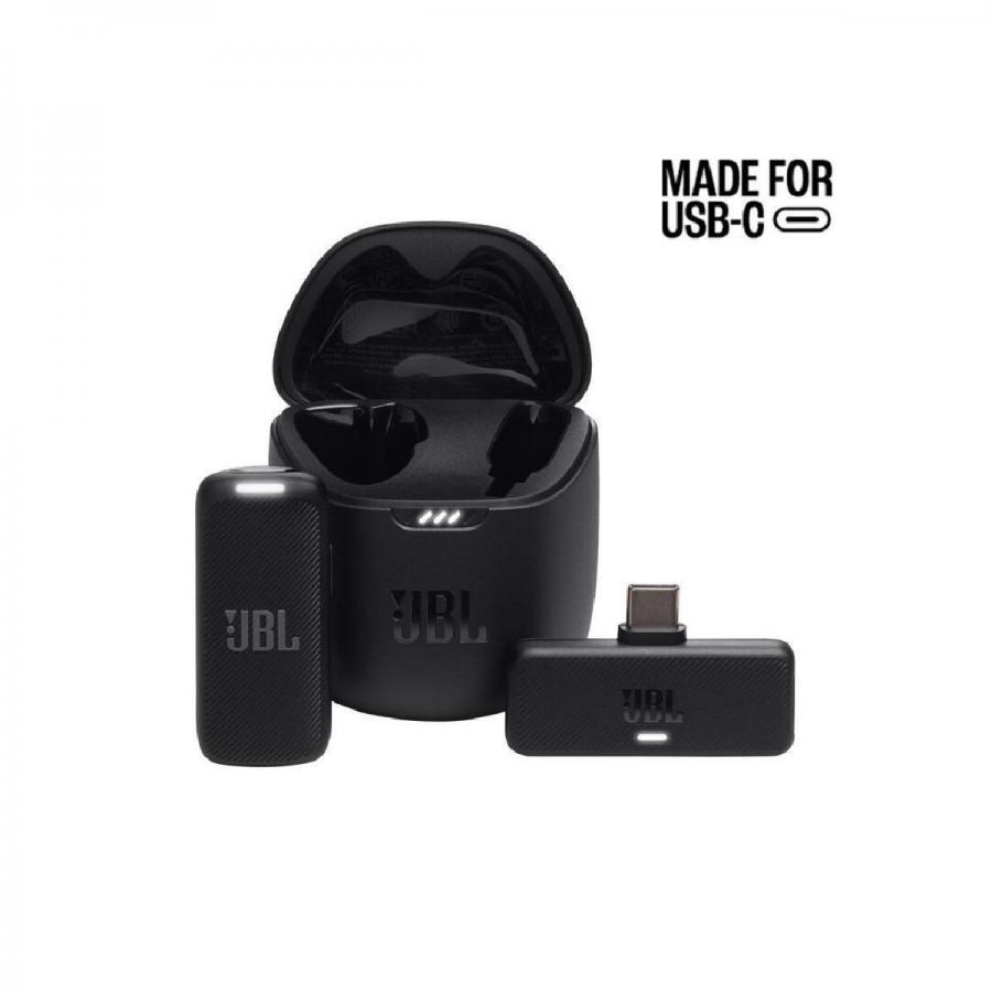 JBL Quantum Stream Wireless, Clip-on Wireless Microphone, USB-C, (Black)