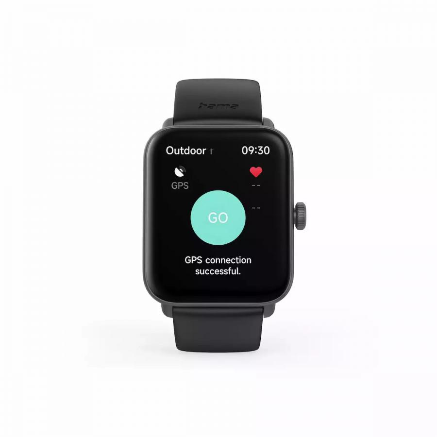 Hama 6010 Smartwatch με Παλμογράφο 42mm Black