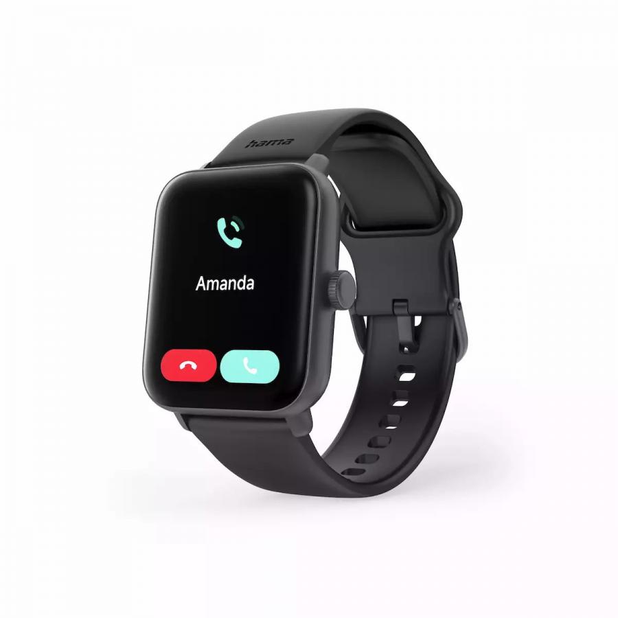 Hama 6010 Smartwatch με Παλμογράφο 42mm Black