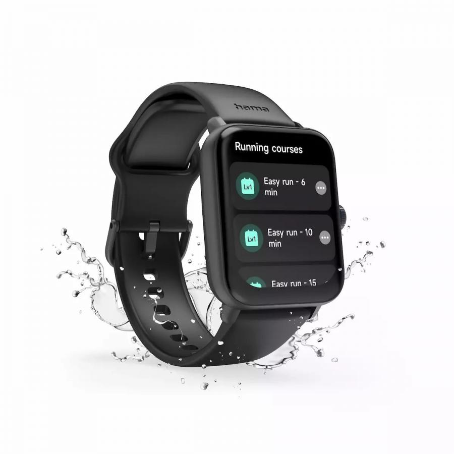Hama 6010 Smartwatch με Παλμογράφο 42mm Black