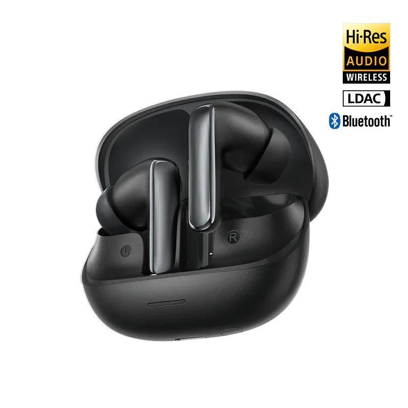 QCY MeloBuds N65 Black - Adaptive A.I. ANC -60dB - Gesture Control - IPX5 - 8mic Calls