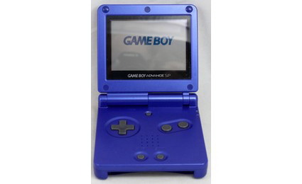 Nintendo Gameboy Advance SP Metallic Blue USED (Unboxed) (Worn Shell / Slightly Scratched Screen)