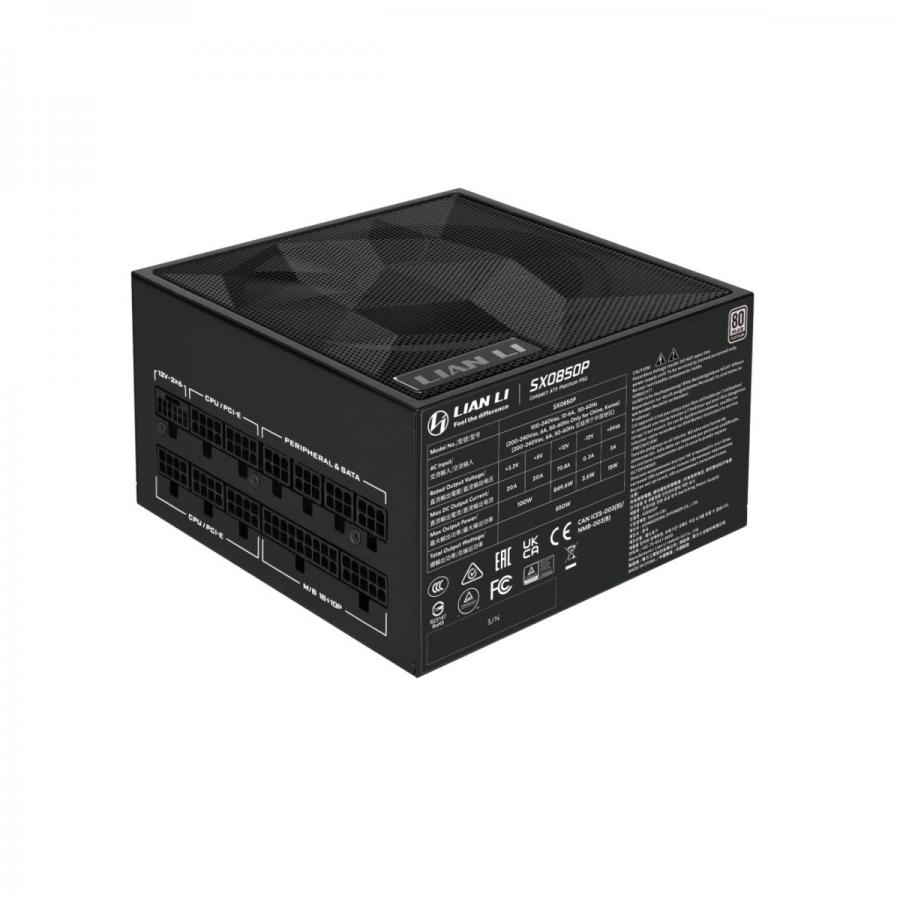 Lian Li SX 850P Black - PLATINUM 850W  - ATX 3.1 - 12V-2x6 - Japanese Capacitor - 10 Years Warranty