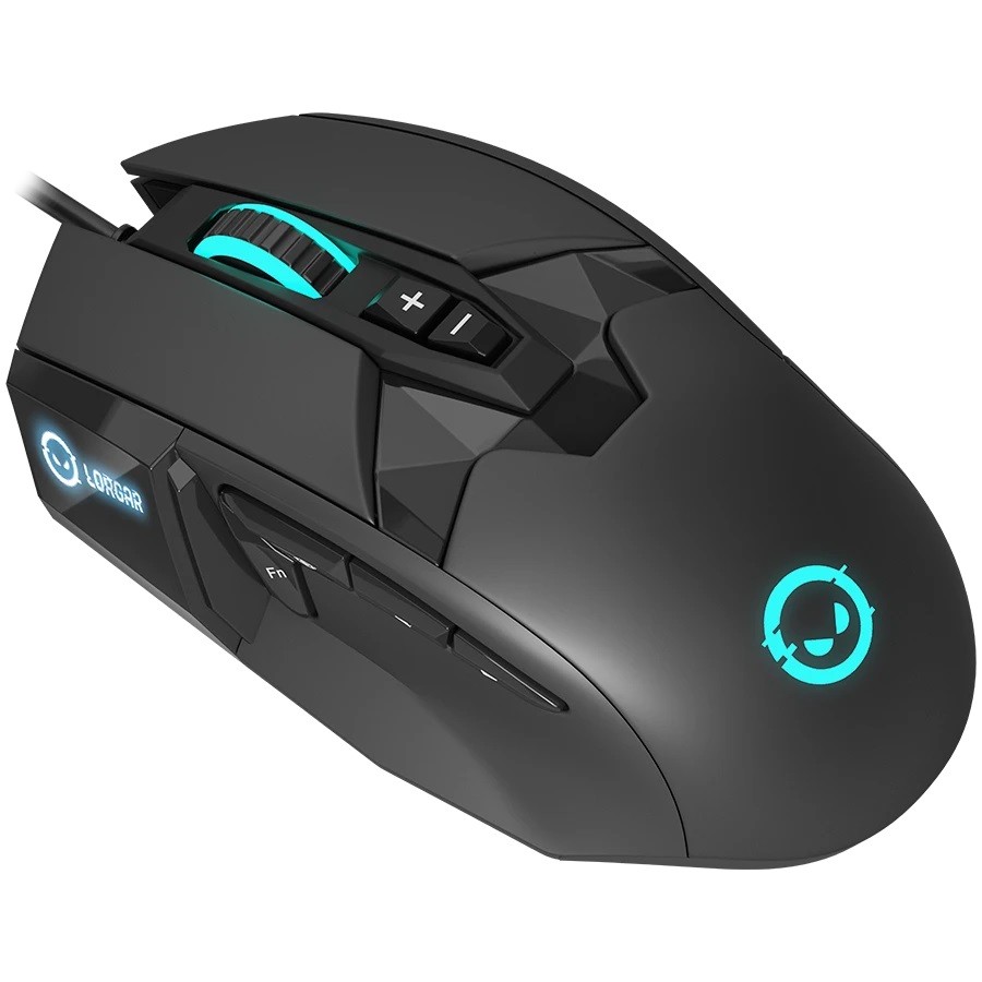 Lorgar  Mouse Stricter 579 RGB UV 9buttons Screen Wired Black (LRG-GMS579)
