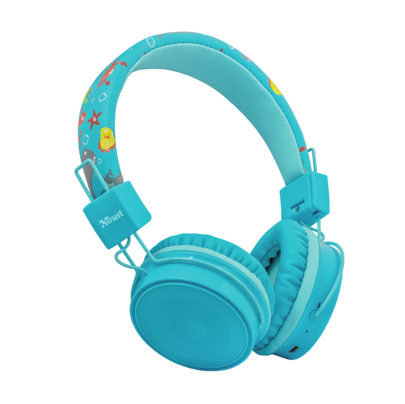 Trust Comi Bluetooth Wireless Kids Headphones Blue (23607)