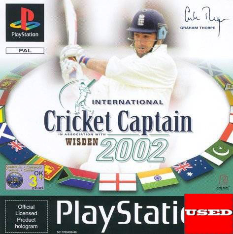 Int. Cricket Captain 2002  PSX USED  (Damaged Case)