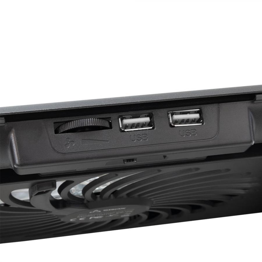 SBOX COOLING PAD 2xUSB PORTS FOR 17.3' LAPTOP CP-28 BLACK