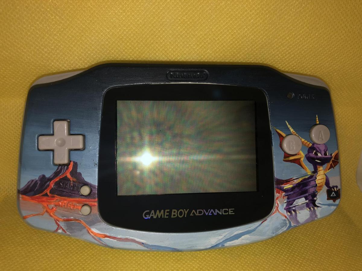 Hand-Painted Nintendo GameBoy Advance Console (Spyro The Dragon)