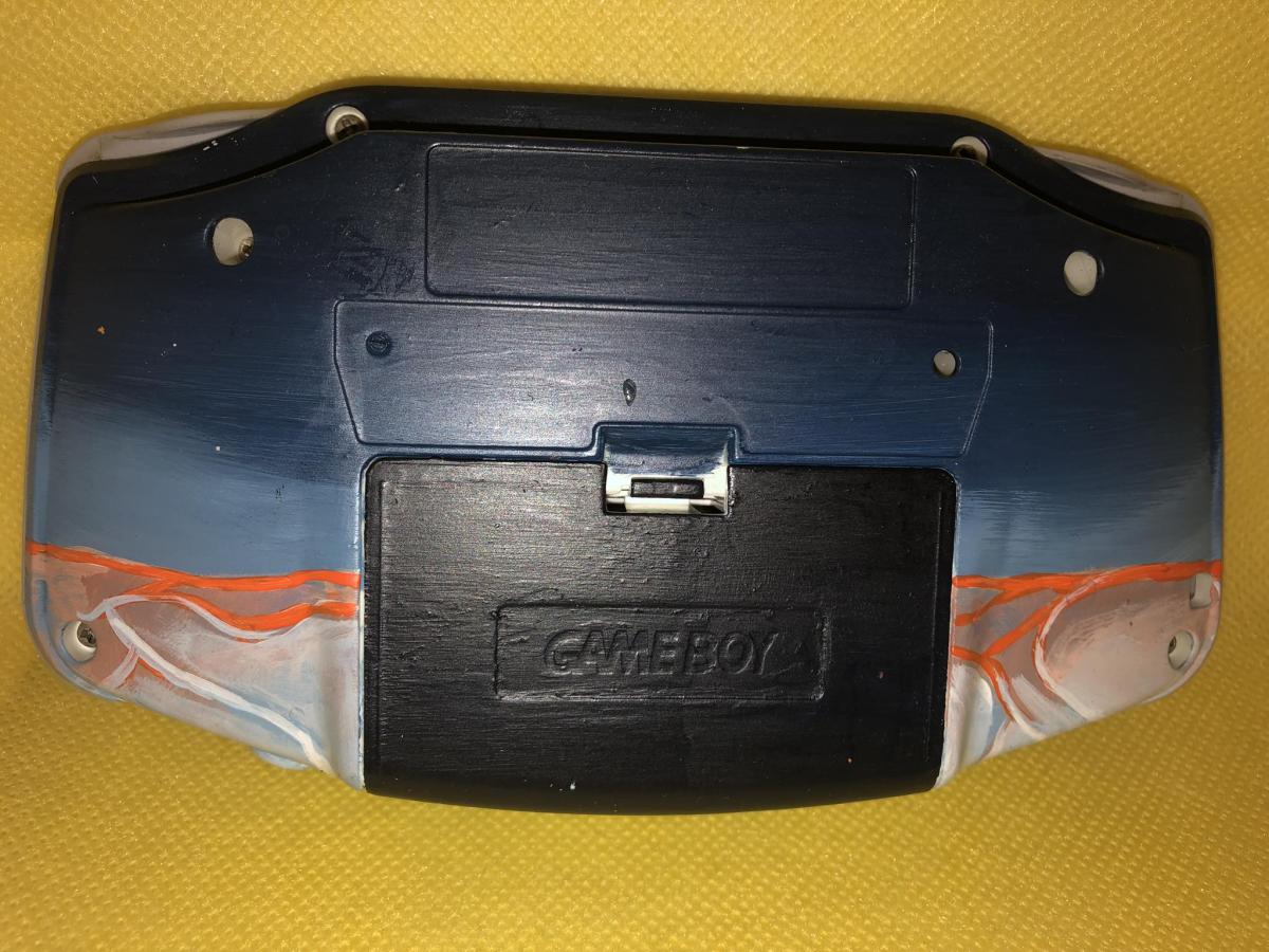 Hand-Painted Nintendo GameBoy Advance Console (Spyro The Dragon)