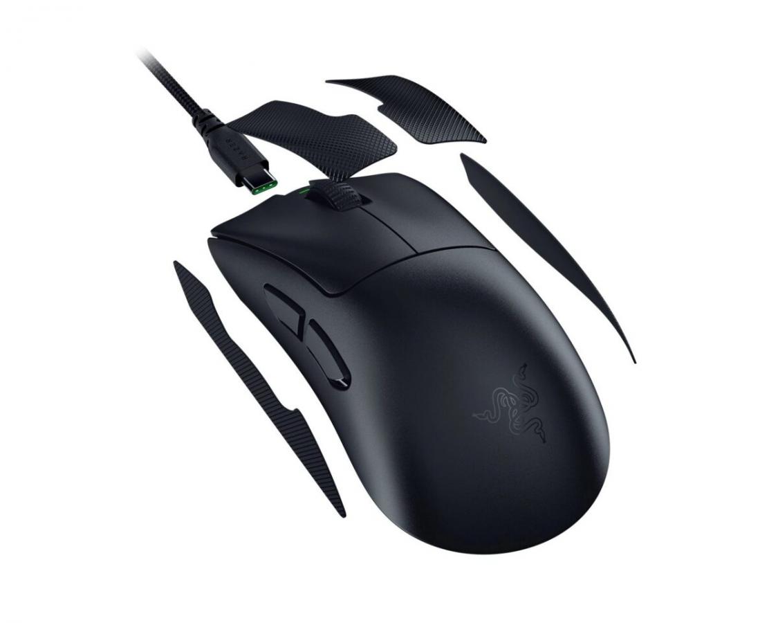 Razer DEATHADDER V4 PRO BLACK - 56g Wireless Gaming Mouse - Ergonomic - 120 Hours Battery - 45K DPI