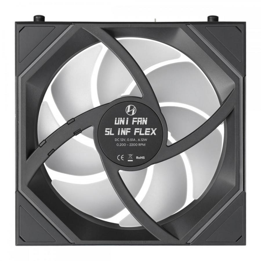 LIAN LI UNI FAN SL INF FLEX - Black - Wireless 120 (3pcs & controller) Case Fan