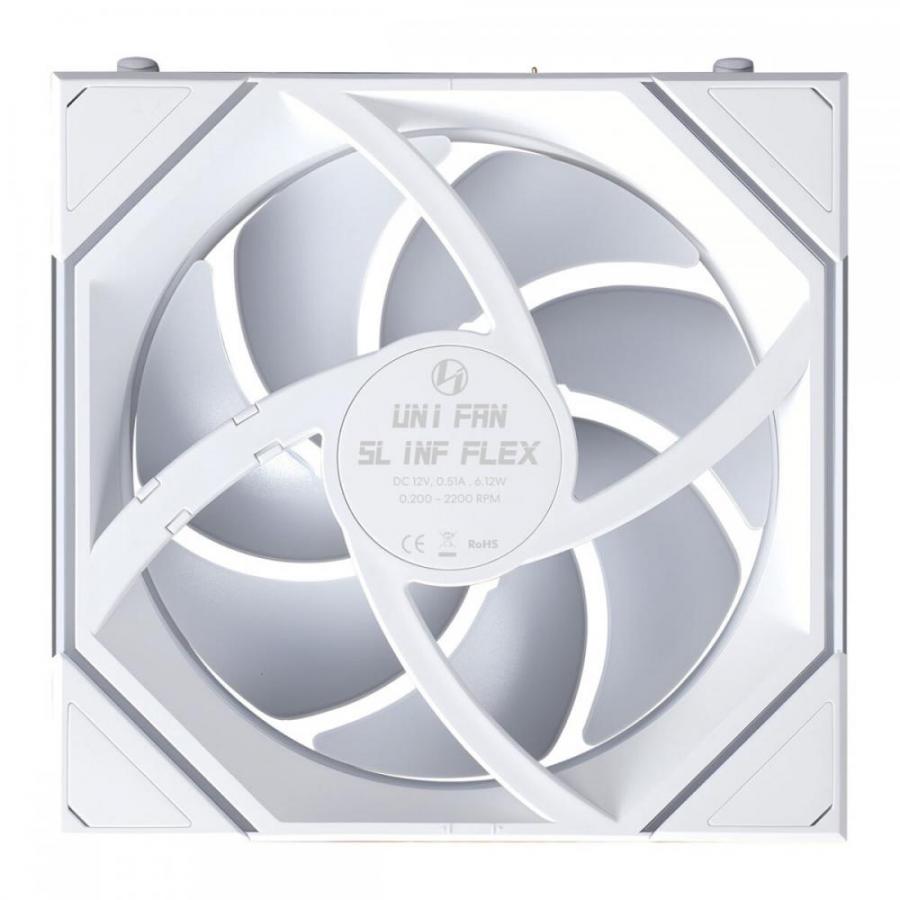 LIAN LI UNI FAN SL INF FLEX Reverse - White - Wireless 120 (3pcs & controller) Case Fan