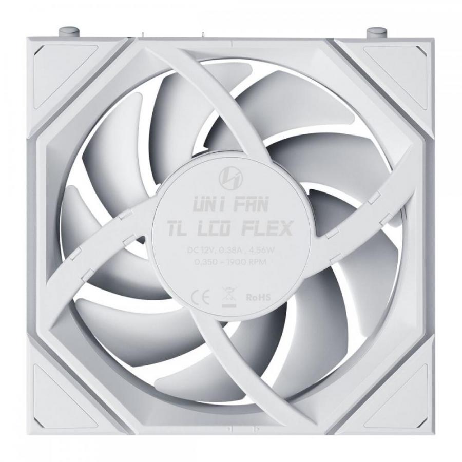 Lian Li UNI FAN TL-LCD FLEX Wireless 120 White (3pcs & controller) Case Fan