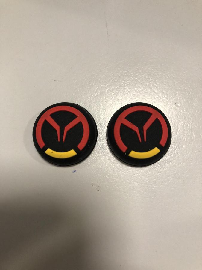 Thumb Grips Overwatch For PS4/PS5/XONE/XBSX/PS3/X360 2pcs Bulk NEW (Black)