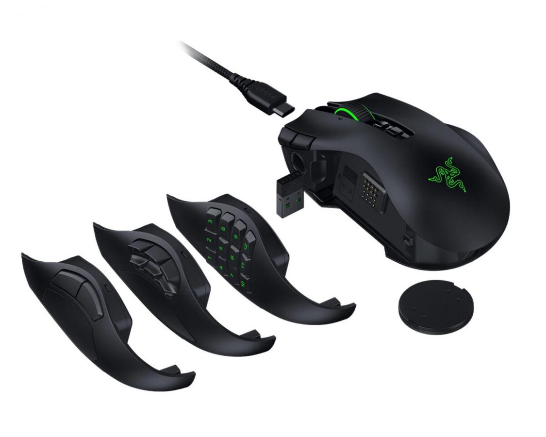 RAZER Naga V3 Pro - Wireless MMO Gaming Mouse - 280Hr Battery - Swappable Side Plates - 23 Buttons