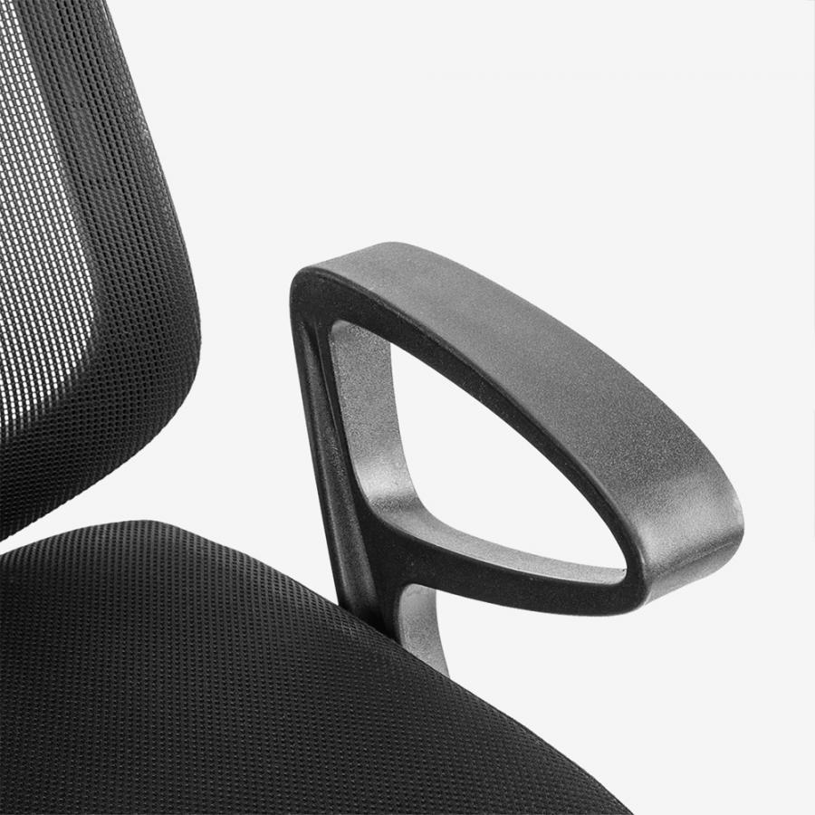 DELI HEADREST MESH CHAIR BLACK