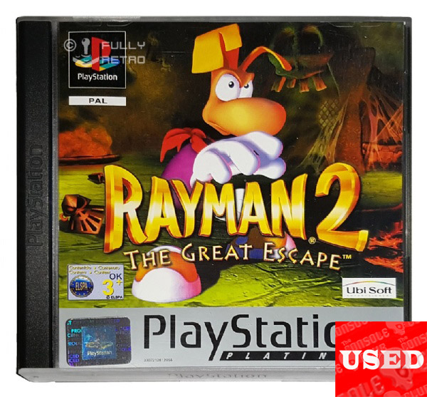 Rayman 2 The Great Escape (Platinum) PSX USED (Damaged Case)
