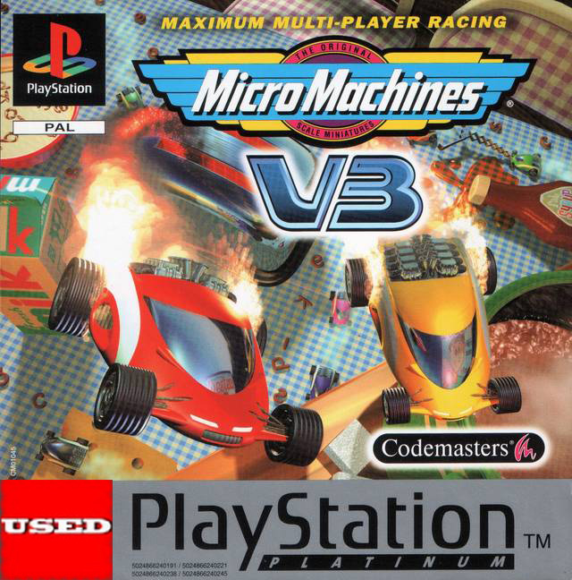 Micro Machines V3 (Platinum) PSX USED (English Game / Dutch Cover)