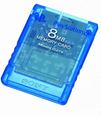 Official PS2 Clear Blue Memory Card 8MB UNBOXED