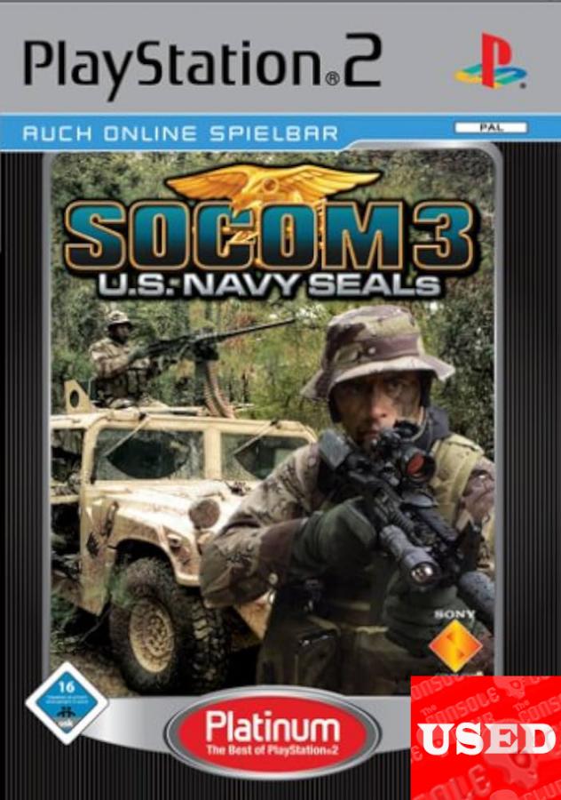 SOCOM 3: U.S. Navy SEALs (Platinum) PS2 USED (English Game / German Cover)