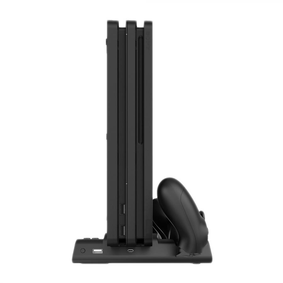 WHITE SHARK PS4 COOLING PAD & 2 CHARGING DOCK PS4-19076 BLACK