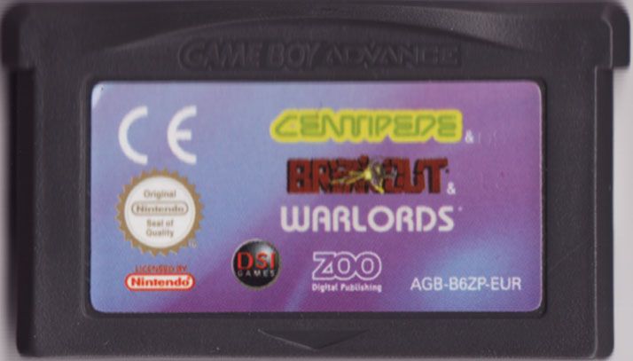 Centipede / Breakout / Warlords GameBoy Advance UNBOXED