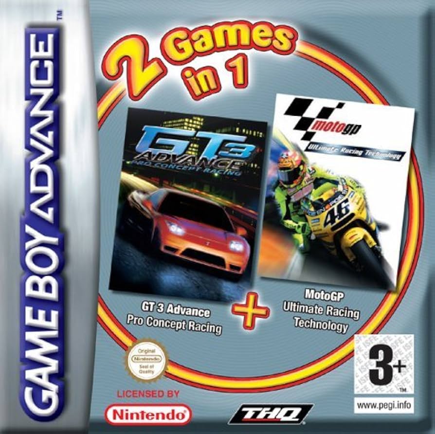 2 Games in 1: GT 3 Advance + Moto GP  Gameboy Advance NEW