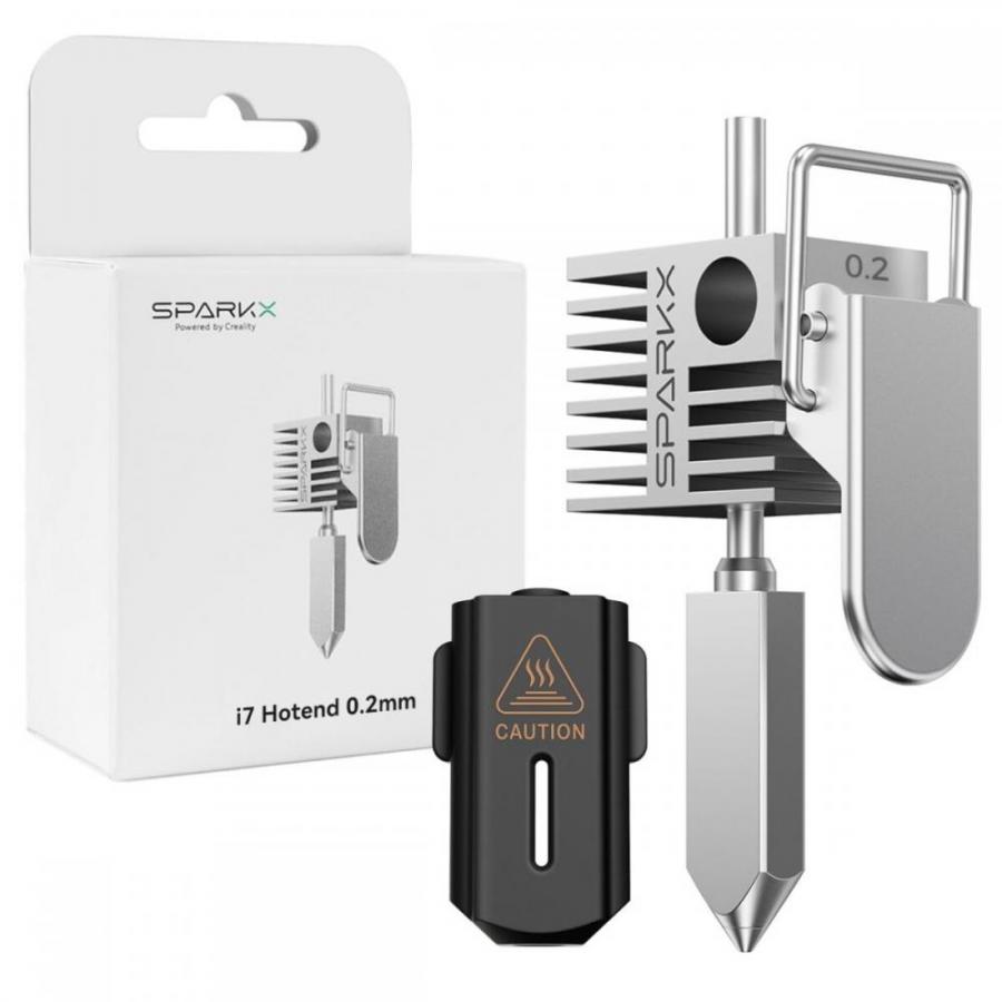 Creality SparkX i7 0.2mm Hot End & Nozzle - Nickel Plated Copper Alloy + Hardened Steel