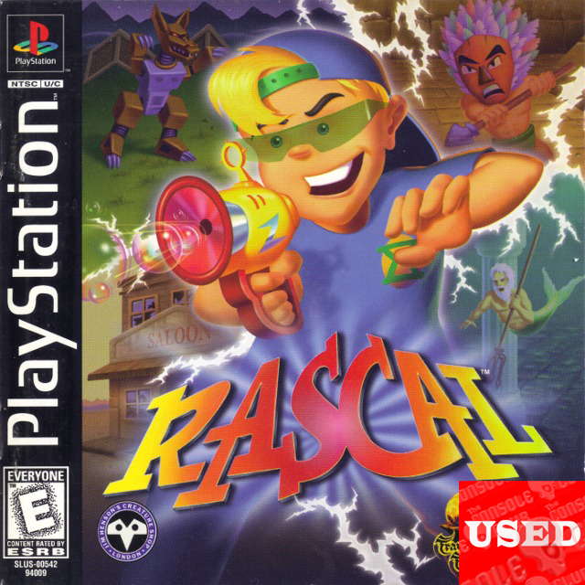 Rascal PSX USED (Unofficial Case/No Front Cover/NTSC)