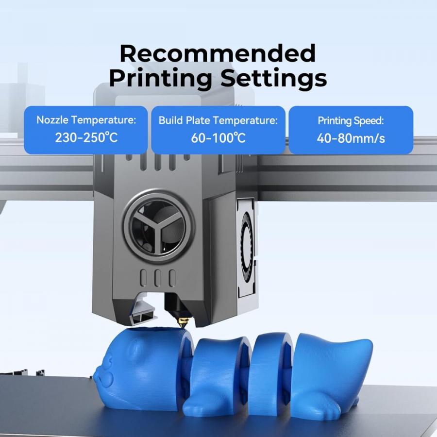 Creality CR-PETG Magenda - No Reel 3D Printer Filament, Hard Glossy, Tensile 49MPA, 1 kg Spool1.75